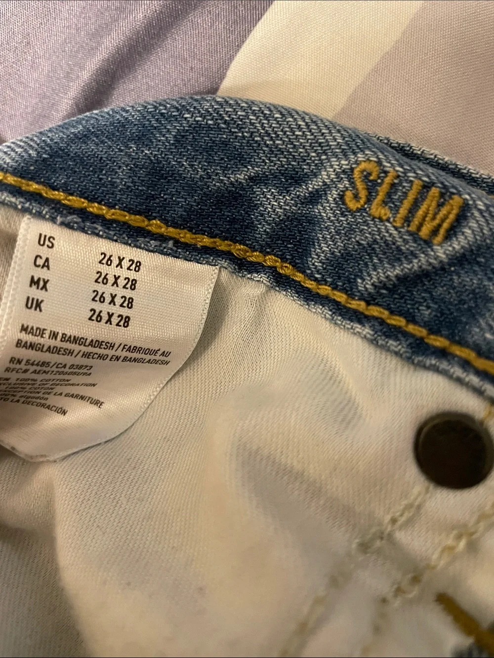 American Eagle Outfitters Slim Distressed Light Blue Jeans
